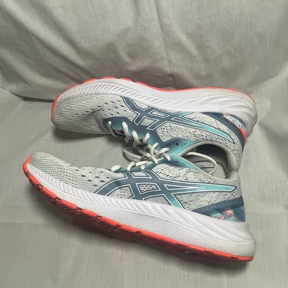 ASICS Gel-Excite 8 White Blue Sneakers Running Shoe -Size 10 - Picture 5 of 9